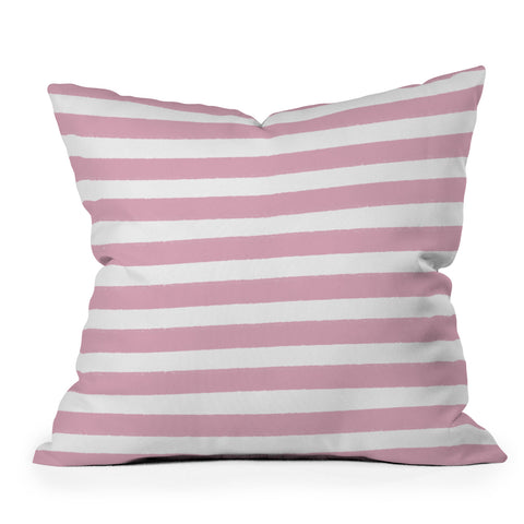 Allyson Johnson Mauve Stripes Throw Pillow