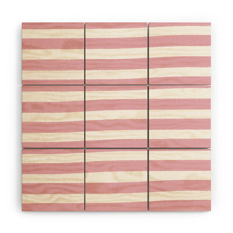 Allyson Johnson Mauve Stripes Wood Wall Mural