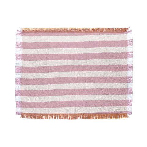 Allyson Johnson Mauve Stripes Throw Blanket
