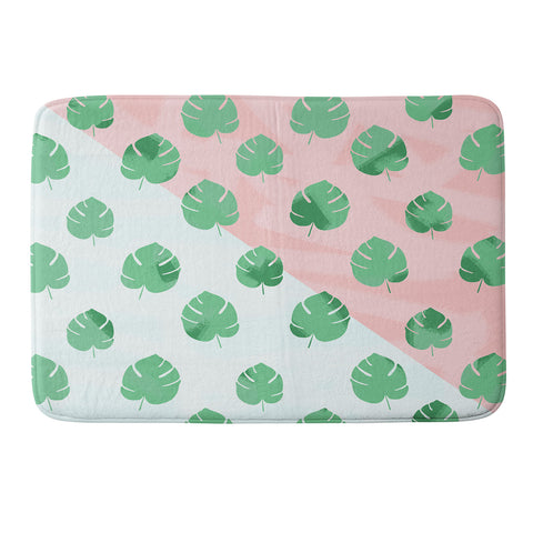 Allyson Johnson Mid Century Palm Memory Foam Bath Mat