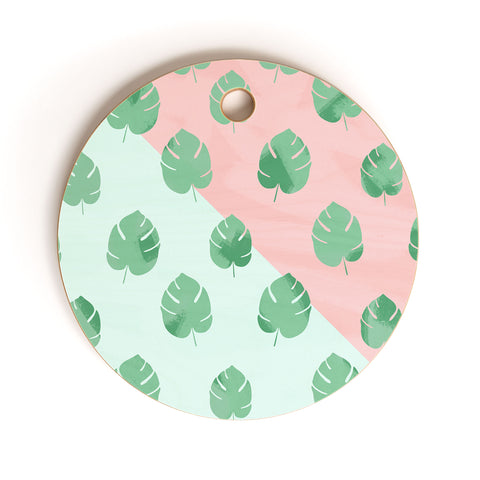 Allyson Johnson Mid Century Palm Cutting Board Round