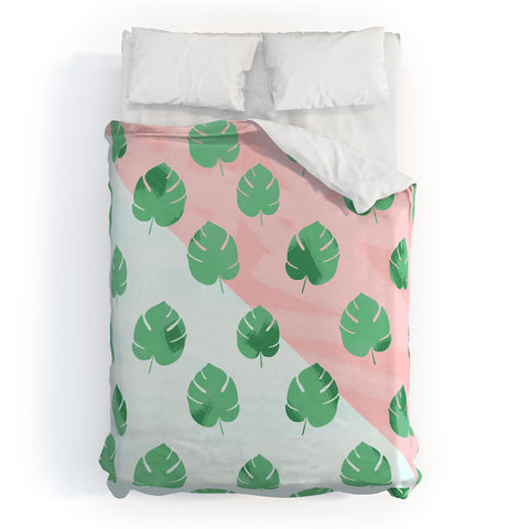 Allyson Johnson Mid Century Palm Duvet Cover