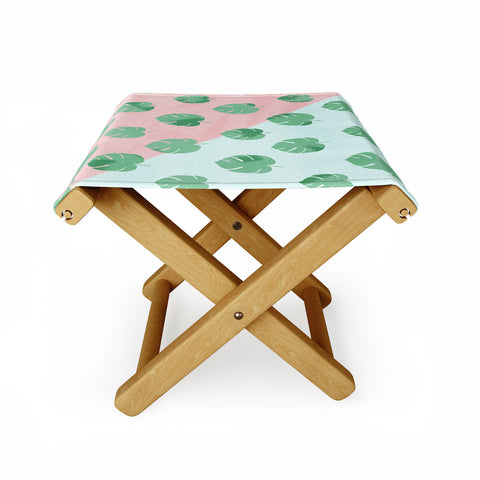 Allyson Johnson Mid Century Palm Folding Stool