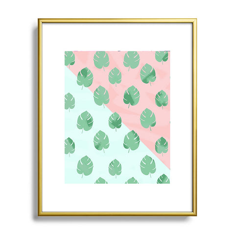 Allyson Johnson Mid Century Palm Metal Framed Art Print