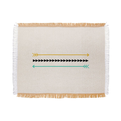Allyson Johnson Minimal Arrows Throw Blanket