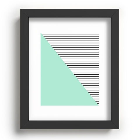 Allyson Johnson Mint and stripes Recessed Framing Rectangle