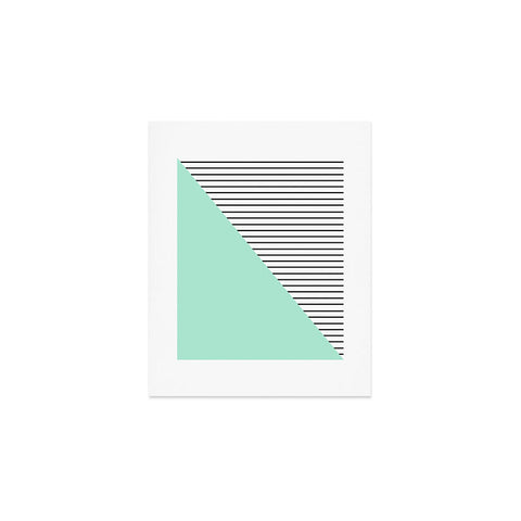Allyson Johnson Mint and stripes Art Print