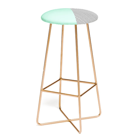 Allyson Johnson Mint and stripes Bar Stool