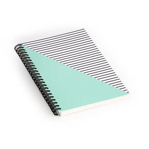 Allyson Johnson Mint and stripes Spiral Notebook