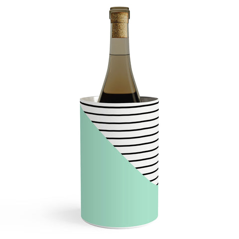 Allyson Johnson Mint and stripes Wine Chiller