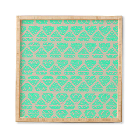 Allyson Johnson Mint Diamonds Framed Wall Art