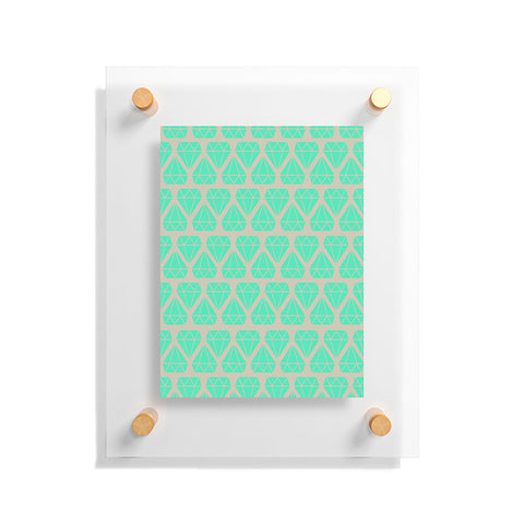 Allyson Johnson Mint Diamonds Floating Acrylic Print