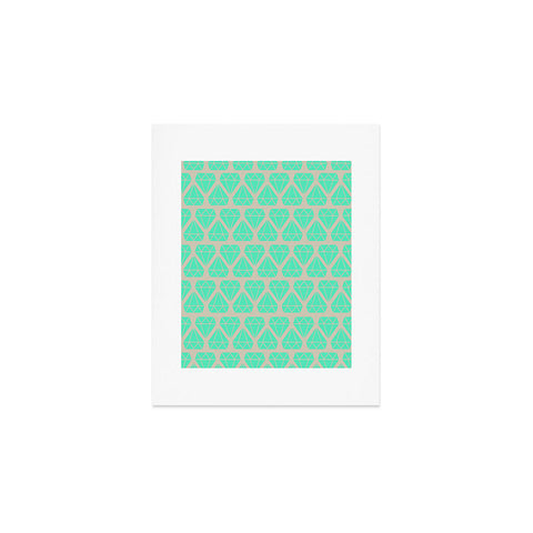 Allyson Johnson Mint Diamonds Art Print