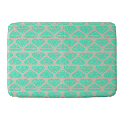 Allyson Johnson Mint Diamonds Memory Foam Bath Mat
