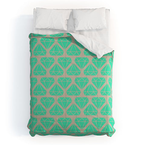 Allyson Johnson Mint Diamonds Comforter