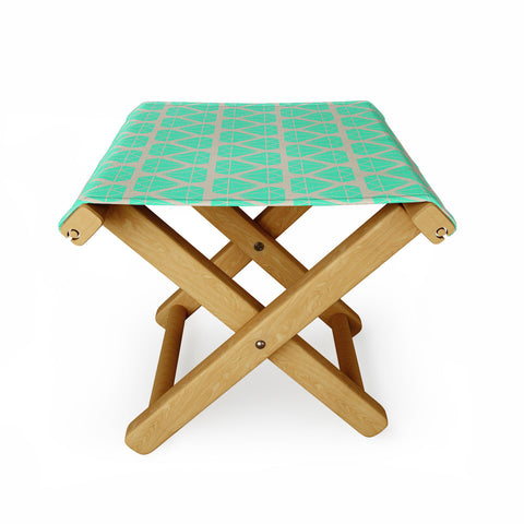 Allyson Johnson Mint Diamonds Folding Stool