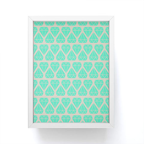 Allyson Johnson Mint Diamonds Framed Mini Art Print