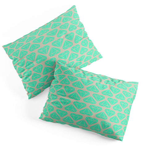 Allyson Johnson Mint Diamonds Pillow Shams