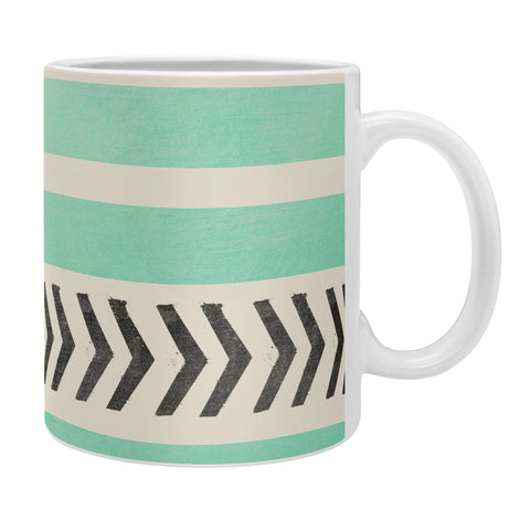 Allyson Johnson Mint Stripes And Arrows Coffee Mug