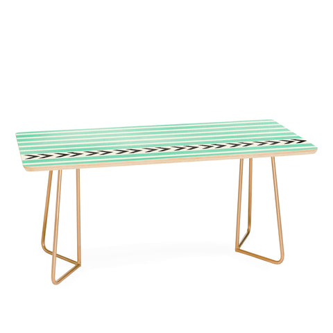 Allyson Johnson Mint Stripes And Arrows Coffee Table