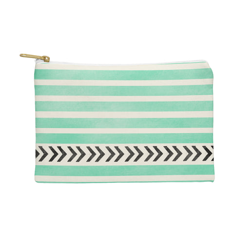 Allyson Johnson Mint Stripes And Arrows Pouch