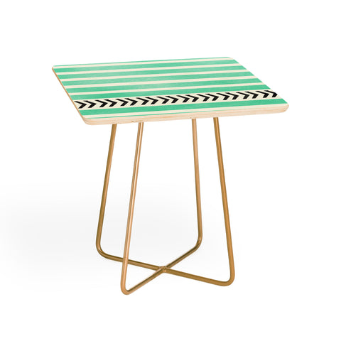 Allyson Johnson Mint Stripes And Arrows Side Table