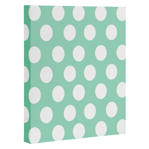Allyson Johnson Mintiest Polka Dots Art Canvas