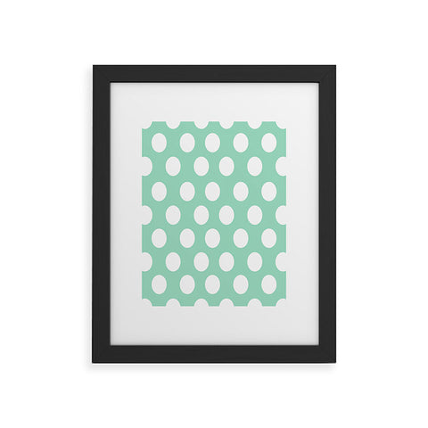 Allyson Johnson Mintiest Polka Dots Framed Art Print