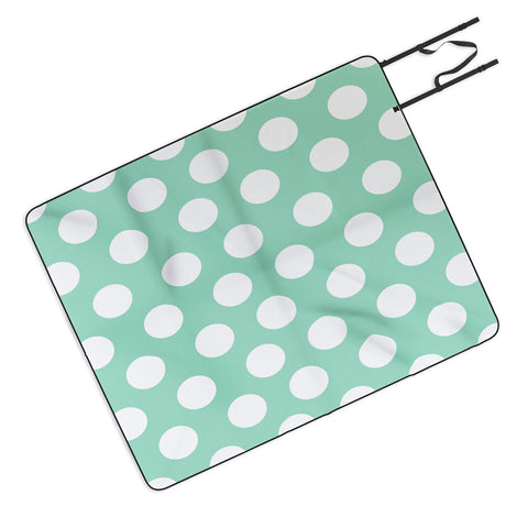 Allyson Johnson Mintiest Polka Dots Picnic Blanket