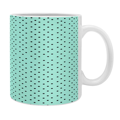 Allyson Johnson Minty Blue Polka Dots Coffee Mug