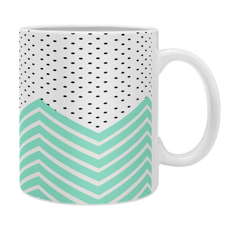 Allyson Johnson Minty Chevron And Dots Coffee Mug