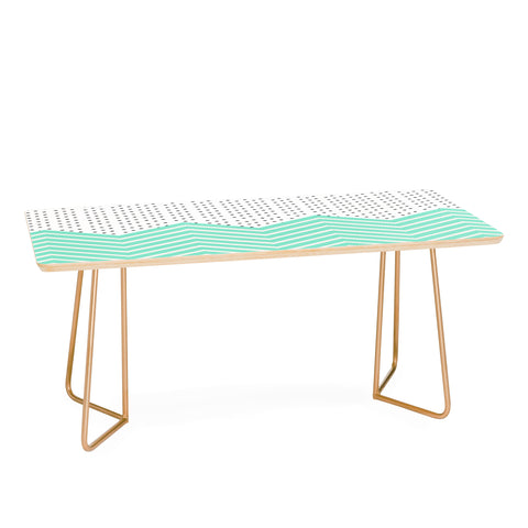 Allyson Johnson Minty Chevron And Dots Coffee Table