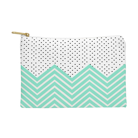 Allyson Johnson Minty Chevron And Dots Pouch