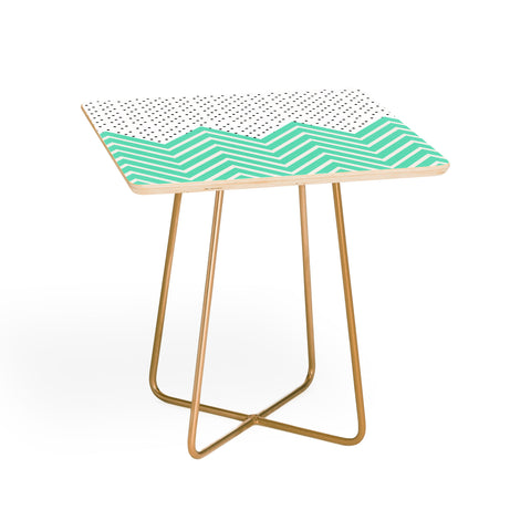 Allyson Johnson Minty Chevron And Dots Side Table