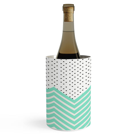 Allyson Johnson Minty Chevron And Dots Wine Chiller