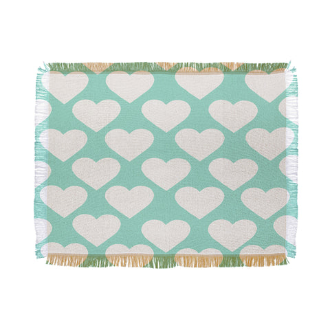 Allyson Johnson Minty Love Throw Blanket