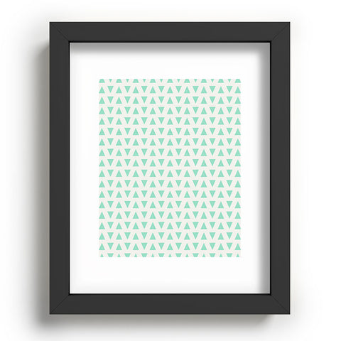 Allyson Johnson Minty Triangles Recessed Framing Rectangle