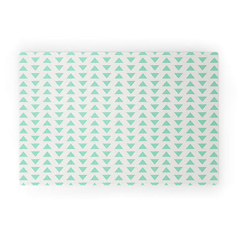 Allyson Johnson Minty Triangles Welcome Mat