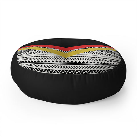 Allyson Johnson Mixed Aztec 2 Floor Pillow Round