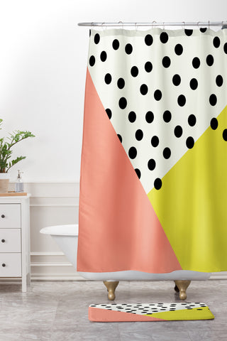 Allyson Johnson Mod Dots Shower Curtain And Mat