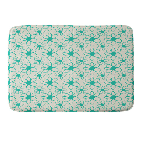 Allyson Johnson Mod Flowers Memory Foam Bath Mat