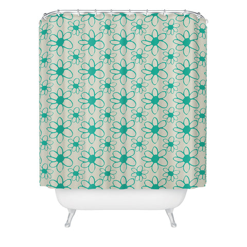 Allyson Johnson Mod Flowers Shower Curtain