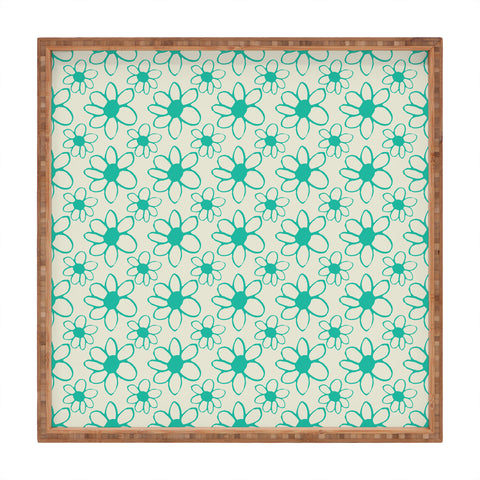 Allyson Johnson Mod Flowers Square Tray