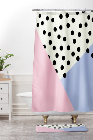 Allyson Johnson Mod Rose Pink Shower Curtain And Mat