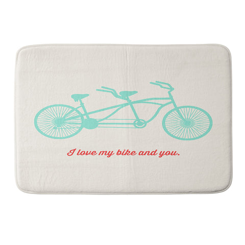 Allyson Johnson My Bike And You Memory Foam Bath Mat