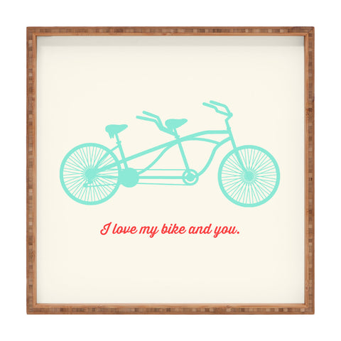 Allyson Johnson My Bike And You Square Tray