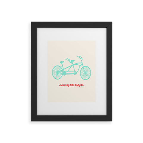 Allyson Johnson My Bike And You Framed Art Print