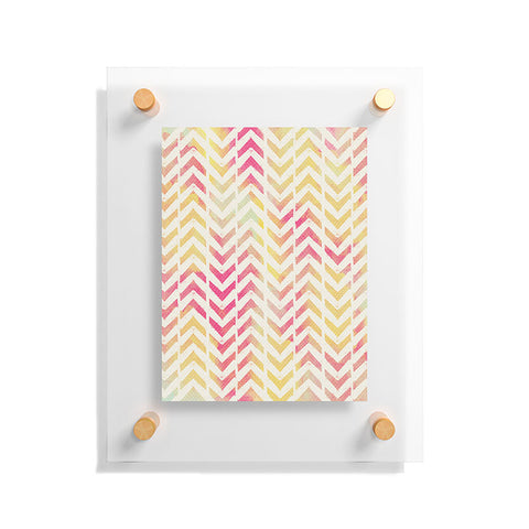 Allyson Johnson My Favorite Chevron Floating Acrylic Print