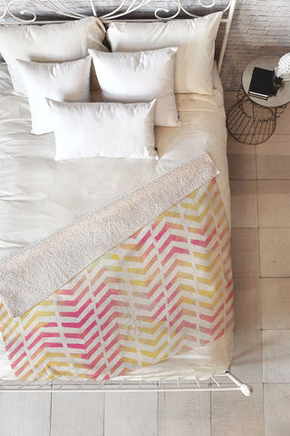 Allyson Johnson My Favorite Chevron Fleece Throw Blanket