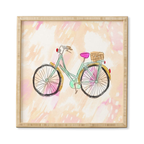 Allyson Johnson My new bike Framed Wall Art